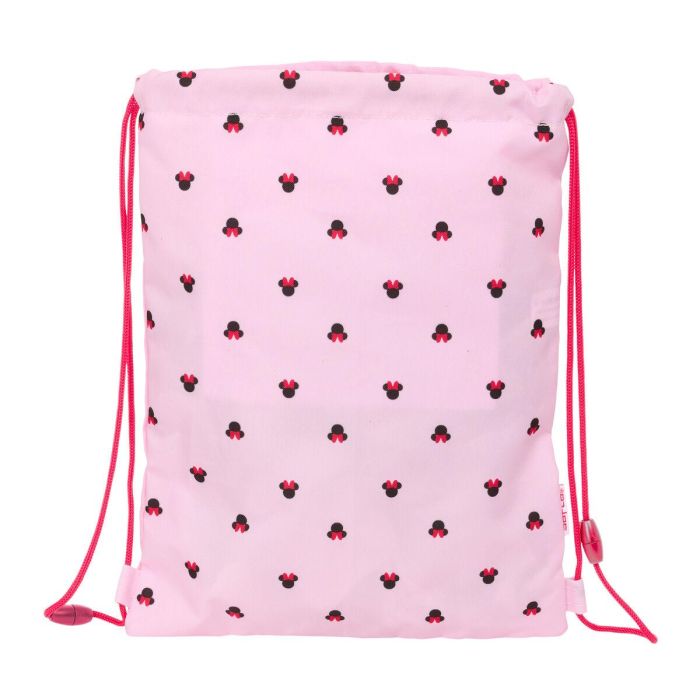 Bolsa Mochila con Cuerdas Minnie Mouse Naive Rosa 26 x 34 x 1 cm 1