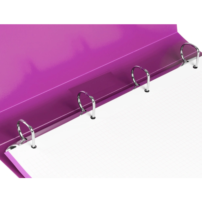 Liderpapel Carpeta 4 anillas 25 mm DIN A4 Polipropileno Lavanda Opaco 8