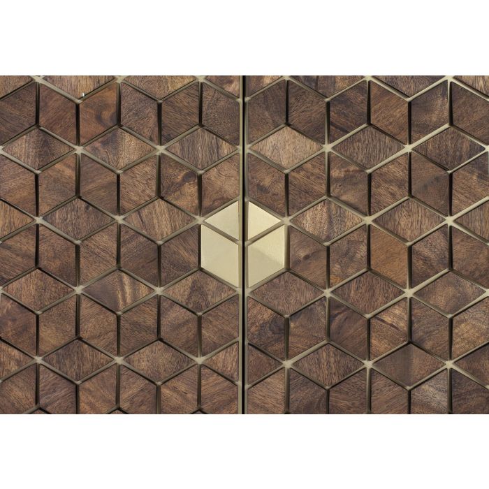 Giner y Colomer Vitrina Madera de Mango 200 cm Nogal Dorado Efecto Enjambre 4 Giner y Colomer Vitrina Madera de Mango 200 cm Nogal Dorado Efecto Enjambre 4