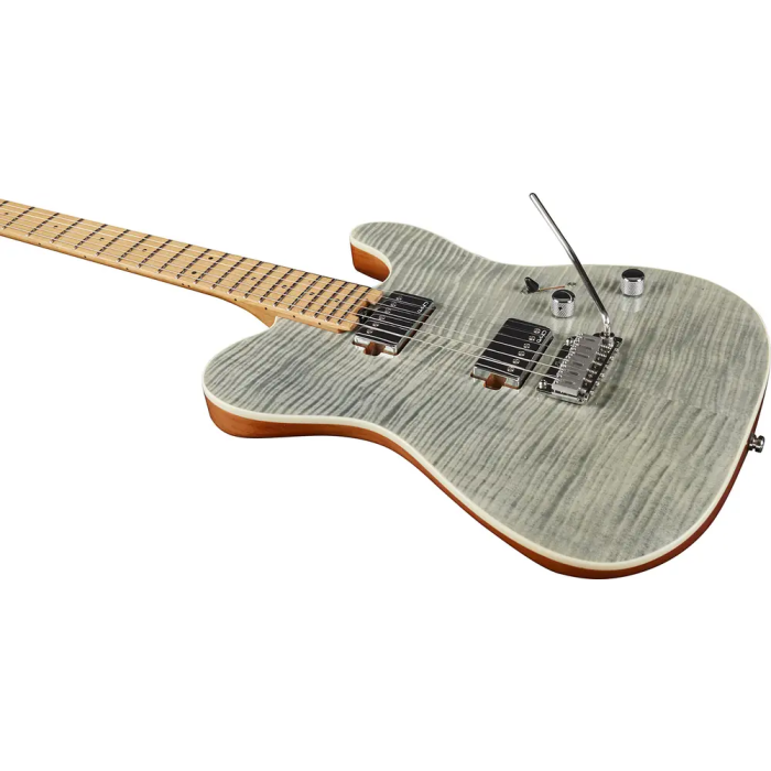Eko Tero 801 Musa Guitarra Eléctrica - Grey Flamed Eko Brillante 6 Cuerdas Cuerpo Aliso Tapa Arce Flameado 3