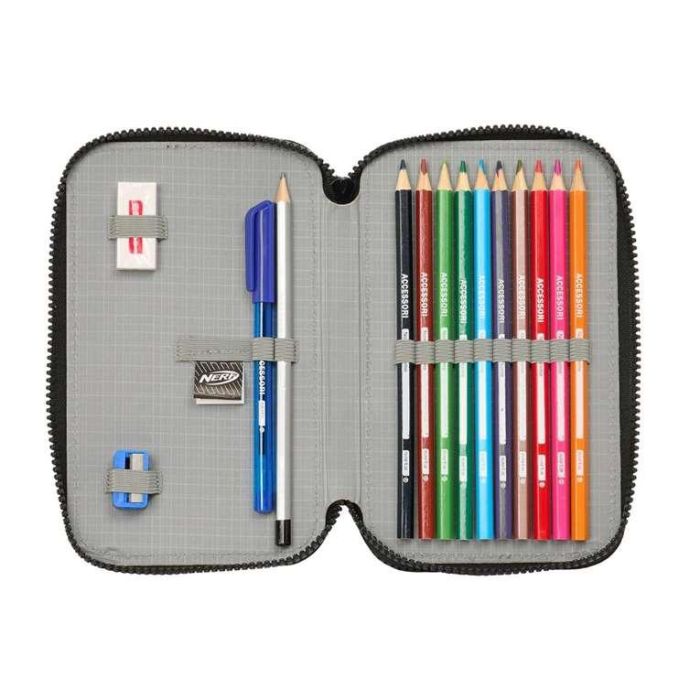 Plumier Doble Nerf Get ready Negro 12.5 x 19.5 x 4 cm (28 piezas) 2 Plumier Doble Nerf Get ready Negro 12.5 x 19.5 x 4 cm (28 piezas) 2