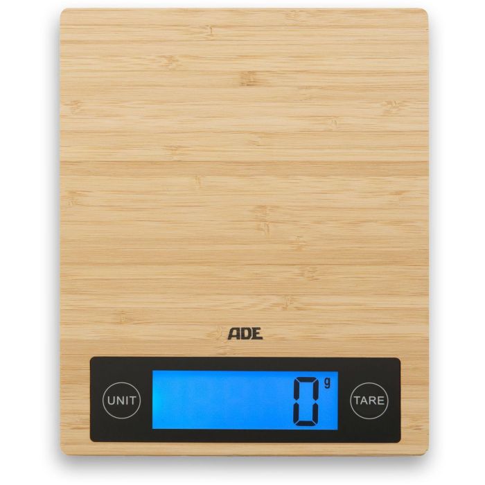 Báscula de cocina digital - ADE - RAMONA - Bambú - 23 x 18 x 2 cm - Incluye 2 pilas CR2032 0 Báscula de cocina digital - ADE - RAMONA - Bambú - 23 x 18 x 2 cm - Incluye 2 pilas CR2032 0