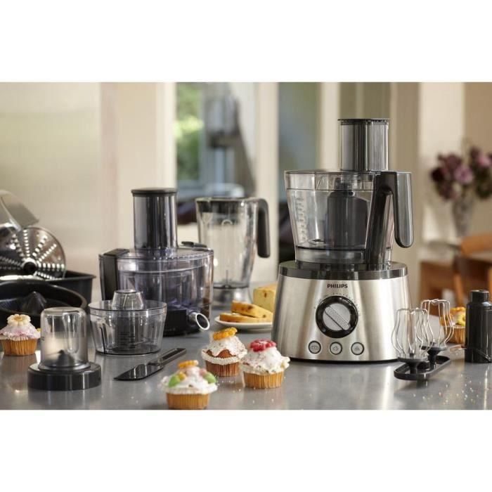 Procesador de alimentos 6 en 1 - PHILIPS - HR7778/00 - 1300 W - 3,4 L - Acero inoxidable 2 Procesador de alimentos 6 en 1 - PHILIPS - HR7778/00 - 1300 W - 3,4 L - Acero inoxidable 2