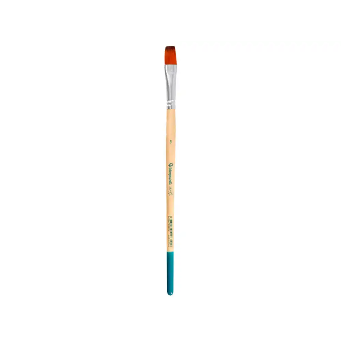 Liderpapel Pincel N 9 Punta Plana Pelo Sintético Certificado FSC para Acrílica y Acuarela 1