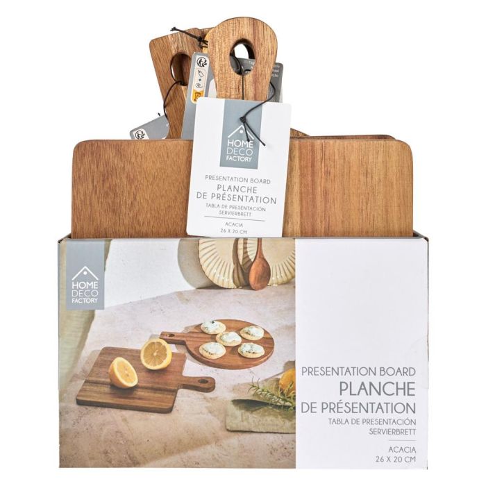 Home Deco Factory Tabla de Acacia Redonda o Cuadrada para Cortar o Servir - Colección Cocooning 3 Home Deco Factory Tabla de Acacia Redonda o Cuadrada para Cortar o Servir - Colección Cocooning 3
