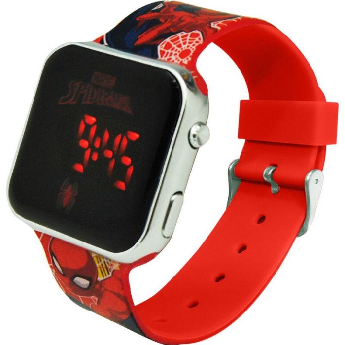 Kids Licensing Spd4800 Reloj LED Spiderman infantil digital de pulsera con batería. Muestra hora y fecha. Para niños +5 años. 2