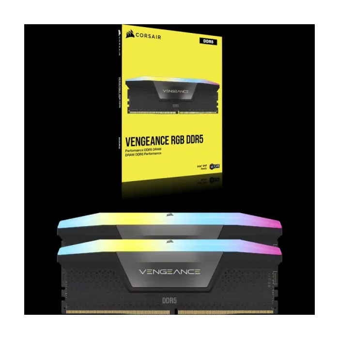 Corsair 32GB DDR5 Vengeance RGB Kit (2x16GB) 6400MHz CL36 Negro para PC 5 Corsair 32GB DDR5 Vengeance RGB Kit (2x16GB) 6400MHz CL36 Negro para PC 5