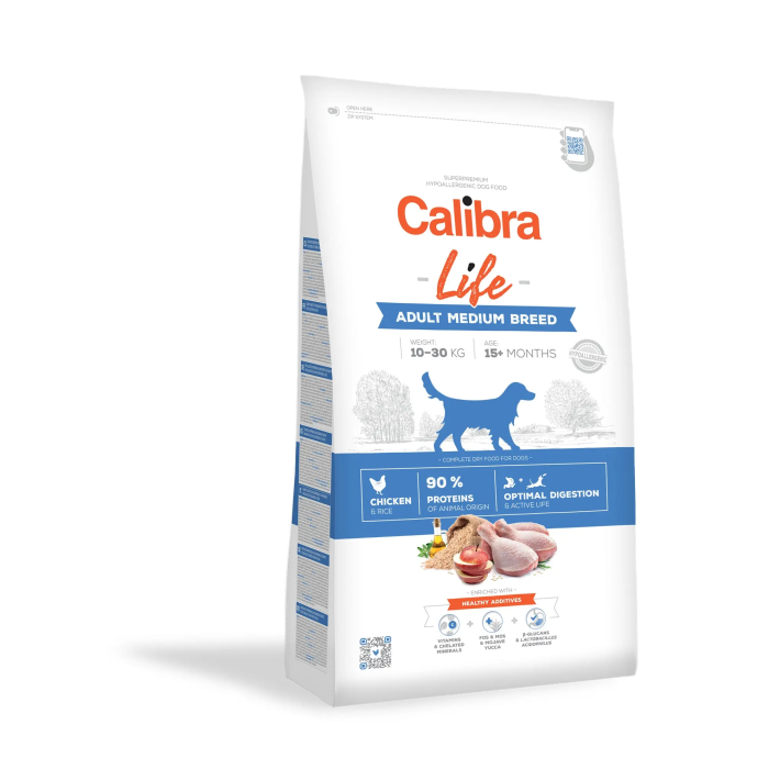 Calibra Dog Life Adult Medium Breed Frango 2,5 kg