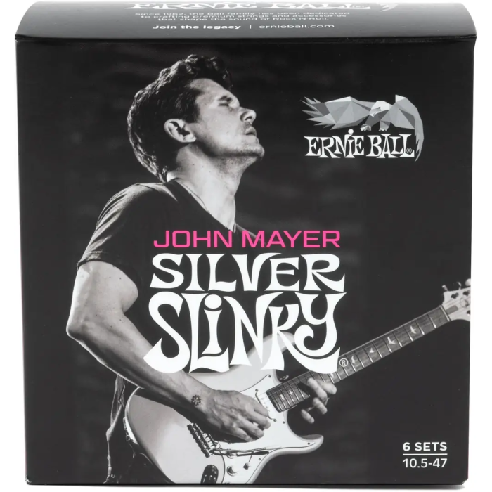 Ernie Ball Juego Cuerdas Guitarra John Mayer Signature Slinky Silver 10,5-47 - Pack 6 1 Ernie Ball Juego Cuerdas Guitarra John Mayer Signature Slinky Silver 10,5-47 - Pack 6 1