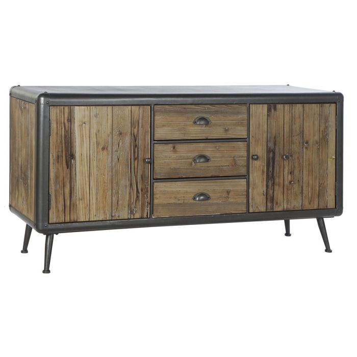 Aparador DKD Home Decor 144 x 45 x 75 cm Abeto Natural Metal Gris claro 0 Aparador DKD Home Decor 144 x 45 x 75 cm Abeto Natural Metal Gris claro 0