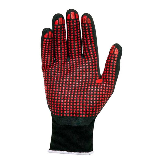Juba Guante Agility® Dots Nylon Nitrilo Foam/Puntos Negro/Rojo T-9 L para Ensamblaje, Manipulación y Automoción