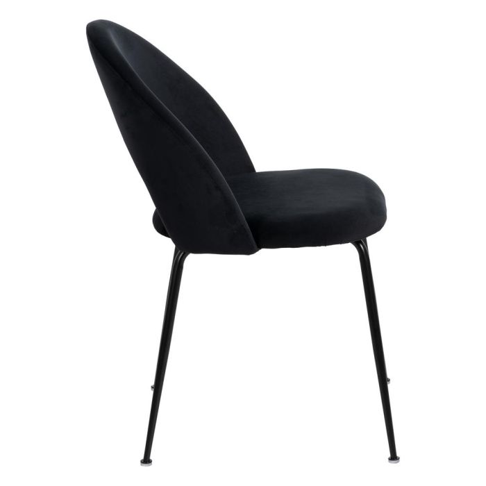 Silla Negro Tejido-Metal Contract 49 X 60 X 81 cm