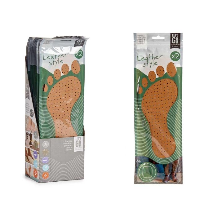 Plantillas de cuero Arte Regal 12x36.5 cm, marrón/negro (48 Unidades) 2 Plantillas de cuero Arte Regal 12x36.5 cm, marrón/negro (48 Unidades) 2
