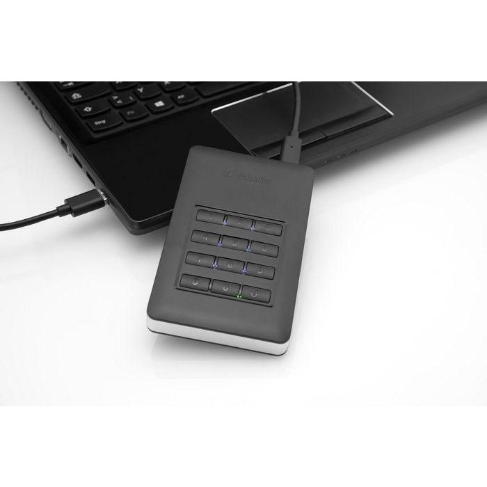 Verbatim Store 'n' Go Disco Duro Externo Portátil Seguro con Acceso por Teclado, 2TB, USB 3.1 Gen 1 USB-C para PC/Mac/TV 6