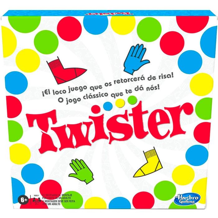Hasbro Gaming 98831 Twister - Juego de Equilibrio y Coordinación Infantil con Alfombra Gigante 140x140 cm Impermeable y Fácil Limpieza, +6 Años 4 Hasbro Gaming 98831 Twister - Juego de Equilibrio y Coordinación Infantil con Alfombra Gigante 140x140 cm Impermeable y Fácil Limpieza, +6 Años 4