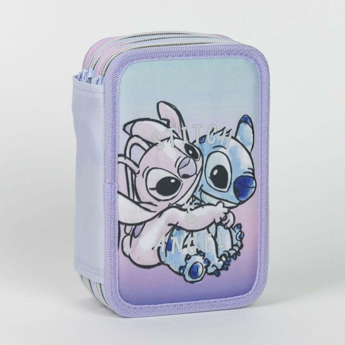 Plumier Doble Stitch Lila 12,5 x 6,5 x 19,5 cm 1 Plumier Doble Stitch Lila 12,5 x 6,5 x 19,5 cm 1