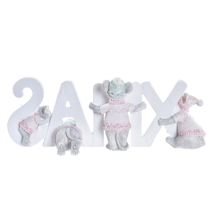 DKD Home Decor Figura Decorativa Navideña Fantasía Mágica de Resina en Tonos Rosa, Plateado y Blanco, Dimensiones 21.5x7.5x8 cm 2 DKD Home Decor Figura Decorativa Navideña Fantasía Mágica de Resina en Tonos Rosa, Plateado y Blanco, Dimensiones 21.5x7.5x8 cm 2