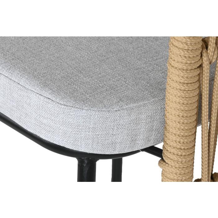 Taburete DKD Home Decor Gris Natural 58 x 100 x 59 cm (4 Unidades) 5 Taburete DKD Home Decor Gris Natural 58 x 100 x 59 cm (4 Unidades) 5