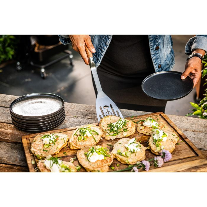 Espátula ranurada - FORJADA - CHURRASCO - Acero inoxidable S - 38,5 x 13,5 x 5 cm 0 Espátula ranurada - FORJADA - CHURRASCO - Acero inoxidable S - 38,5 x 13,5 x 5 cm 0