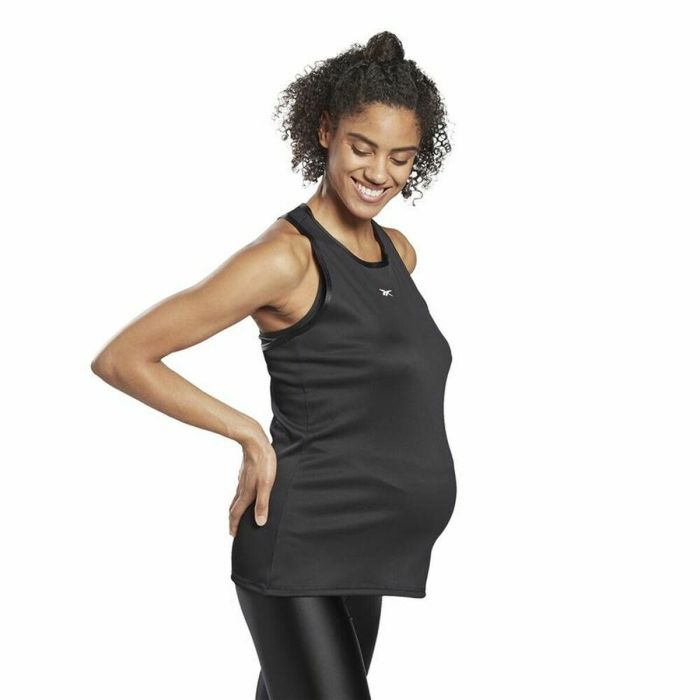 Camiseta de Tirantes Mujer Reebok Studio Maternity Restorative Negro 2 Camiseta de Tirantes Mujer Reebok Studio Maternity Restorative Negro 2