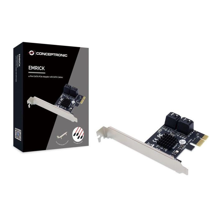 Conceptronic Emrick03 Tarjeta Controladora PCI Express a 4 Puertos SATA III 6 Gbps 1