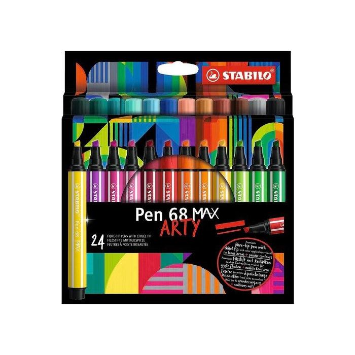 Rotulador Fibra Stabilo Pen 68 Max Arty Line Caja Carton De 24 (Set de 6)