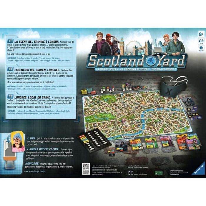 Ravensburger Scotland Yard Refresh Juego de Mesa Cooperativo de Deducción para 2-6 Jugadores