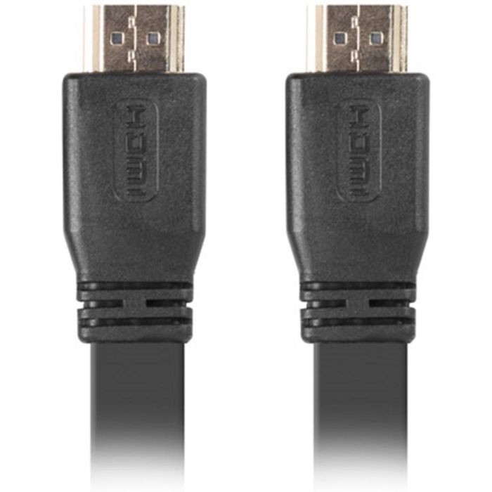 Lanberg Cable HDMI Macho Macho V2.0 4K UHD 1.8m Plano Alta Velocidad con Ethernet Dorado Negro Lanberg Cable HDMI Macho Macho V2.0 4K UHD 1.8m Plano Alta Velocidad con Ethernet Dorado Negro