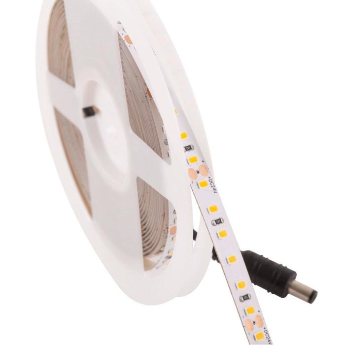 Tira de LEDs Flexible 600 LEDs 60W 7000Lm CRI85 SMD2835 24VDC IP65 Blanco Cálido 3000K 5m 40000H [CA-2835-600-24-IP65-EXWW] 3