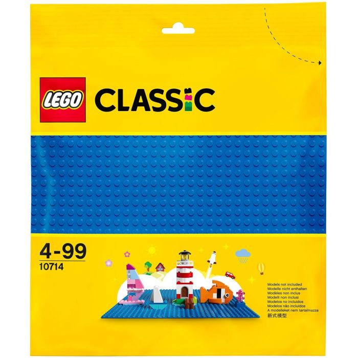 LEGO 10714 Classic Blue Baseplate - Placa Base de Construcción Azul 32x32 para Niños de 4+ Años