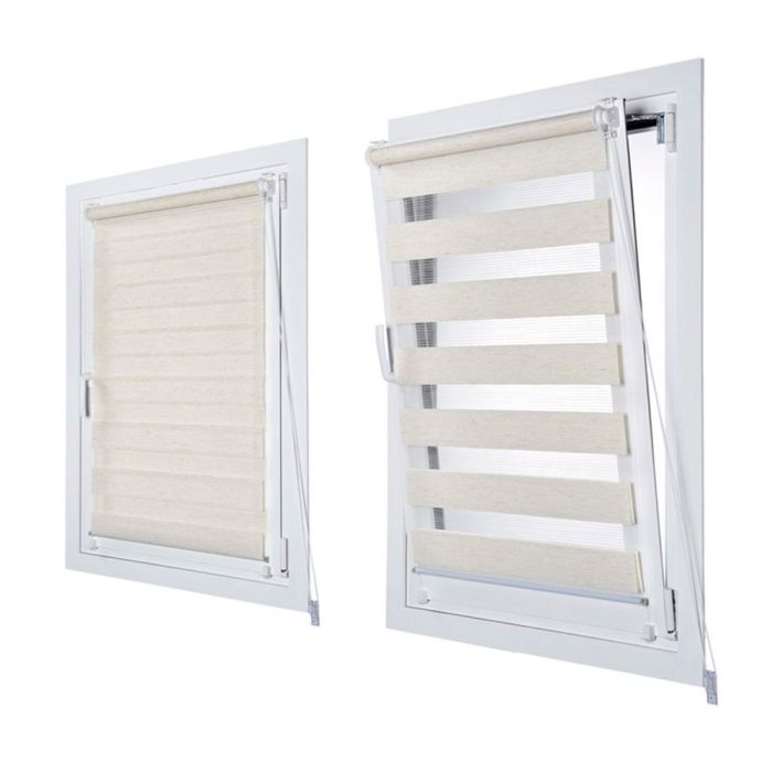 Cintacor - Stor Planet Estor enrollable Clip & Fix Noche y Día Lino 150x180cm 2 Cintacor - Stor Planet Estor enrollable Clip & Fix Noche y Día Lino 150x180cm 2