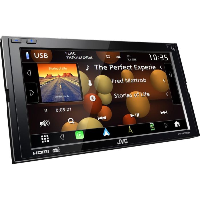 JVC KW-M875DBW 2 DIN Autorradio 180W Pantalla Táctil 6.8" WiFi Bluetooth Compatible Android Auto Apple CarPlay