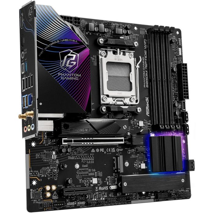 ASRock B850M Riptide WiFi AM5 mATX Placa Base con HDMI/DP y DDR5 3