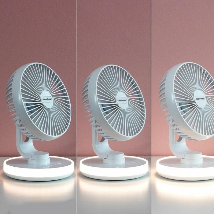 Ventilador de Escritorio Recargable con LED FanLed InnovaGoods Ø6,6'' 4000 mAh 11 Ventilador de Escritorio Recargable con LED FanLed InnovaGoods Ø6,6'' 4000 mAh 11