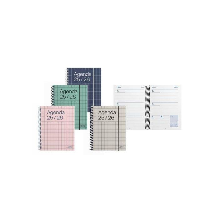Agenda Escolar (2025-26) Additio Universal Espiral Tapa Pvc S/V Mini 125X170 Con Goma