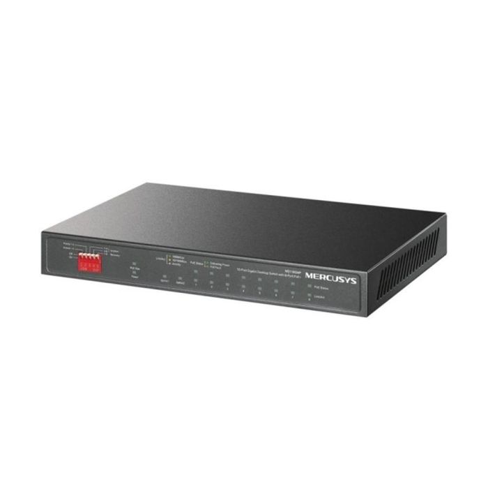 Mercusys MS110GMP Switch PoE+ Gigabit Gestionable 10 Puertos (8 PoE+) con Alimentación hasta 111W para Redes Profesionales y Videovigilancia - 20 Gbps