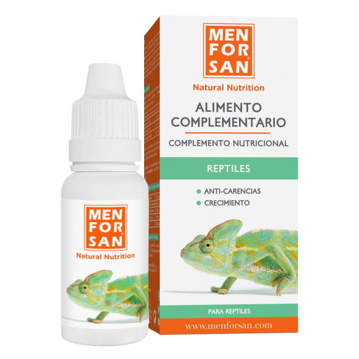 Men For San Alimento Líquido Complementario para Reptiles | Piel, Crecimiento, Reproducción, Inmunitario | Vitaminas B, C, E, Metionina | 30 mL