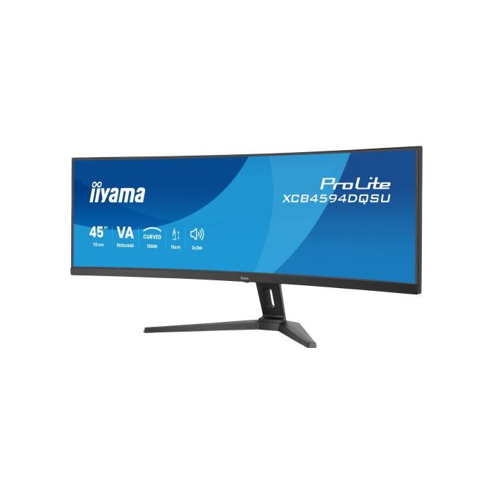 Iiyama XCB4594DQSU-B1 Monitor Curvo Ultra Panorámico 45" Dual QHD USB-C HDMI DisplayPort 3