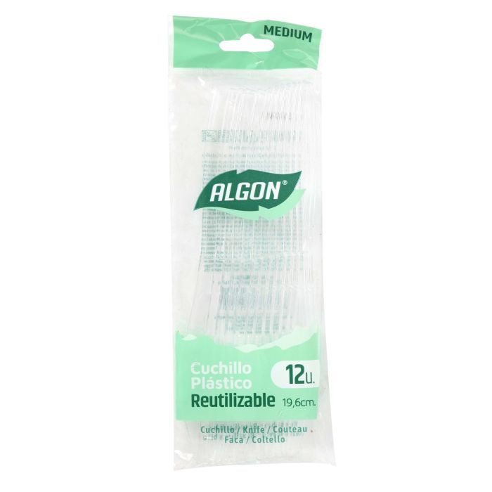 Set de 12 cuchillos Medium Transparente 19.6 cm Algon (36 Cajas) 1 Set de 12 cuchillos Medium Transparente 19.6 cm Algon (36 Cajas) 1