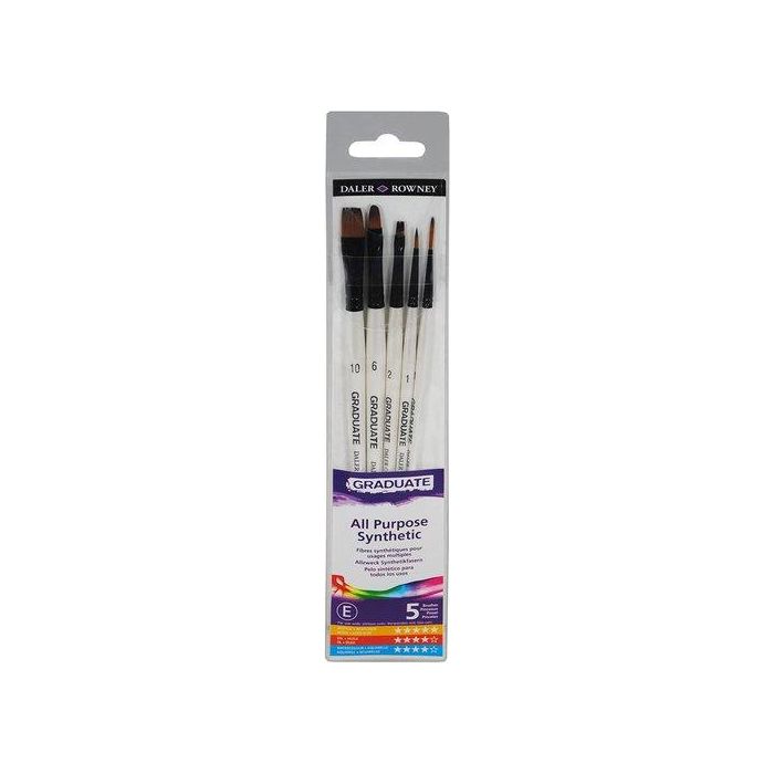Pincel Daler Rowney Graduate Classic Mango Corto Blister De 5