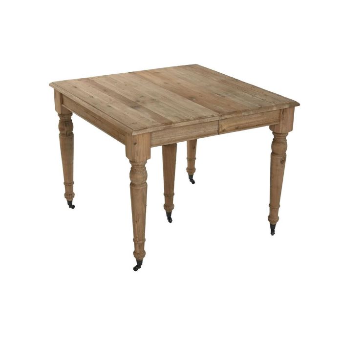 Mesa de Comedor Home ESPRIT Natural Abeto 100 x 100 x 78 cm 2