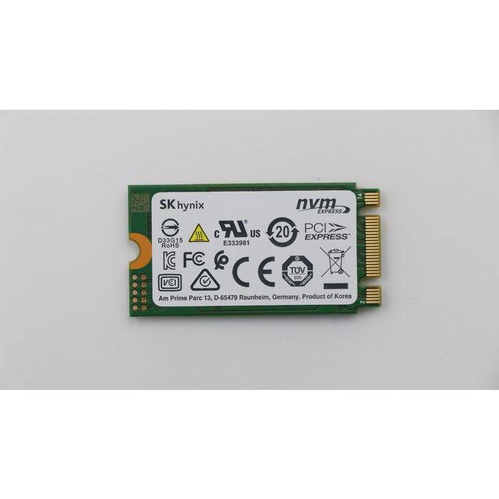 Lenovo M.2 PCIe NVMe SSD, 256GB capacity, read speeds up to 3500MB/s, write speeds up to 2800MB/s, RoHS compliant. 1