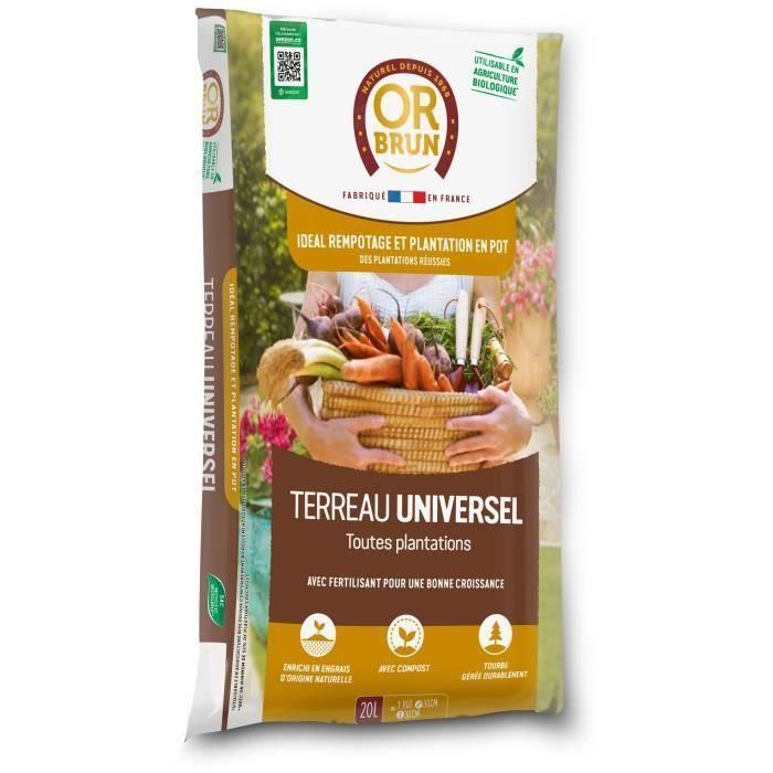 Tierra para macetas universal - MARRÓN ORO - OBRTUNI20N - 20 L