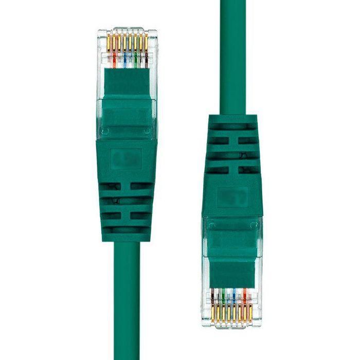 ProXtend Cable Ethernet CAT5e U/UTP CCA PVC Verde 1m con Alivio de Tensión y Protección de Pestillo AWG 26 1