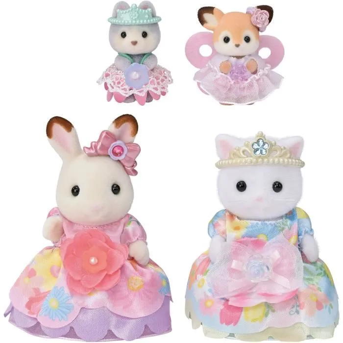 Sylvanian Families Set Princesas De Las Flores 5809 con Freya Chocolate, Lyra Persa, Rae Husky y Rosé Ciervo Sylvanian Families Set Princesas De Las Flores 5809 con Freya Chocolate, Lyra Persa, Rae Husky y Rosé Ciervo