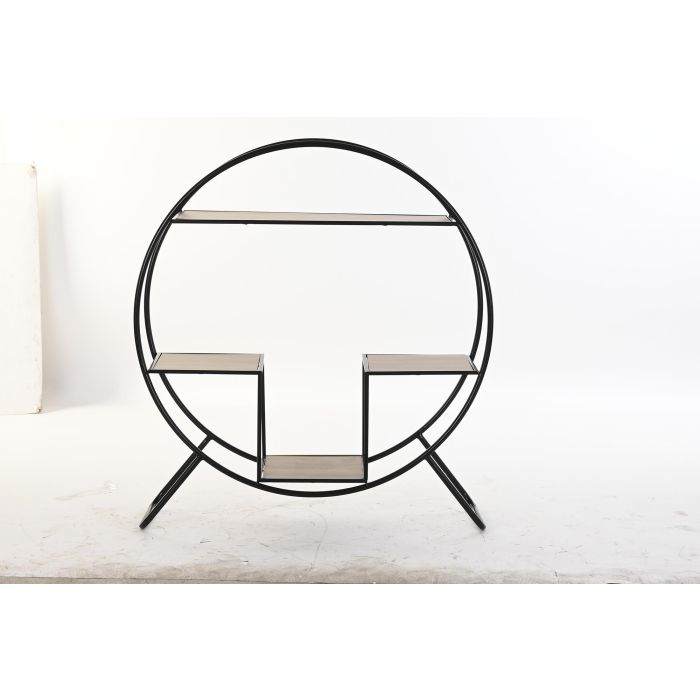 DKD Home Decor Estanteria Loft Negro Gris Claro Metal Abeto 30 x 100 x 90 cm 3