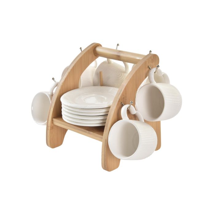Cafe Basicos DKD Home Decor Blanco Natural 15 x 17 x 28.5 cm Set de 6 (2 Unidades) 0 Cafe Basicos DKD Home Decor Blanco Natural 15 x 17 x 28.5 cm Set de 6 (2 Unidades) 0