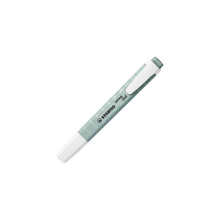 Stabilo Rotulador fluorescente fino swing cool Nature Colors verde tierra, trazo 1 + 4 mm, tecnología Antisecado, grip antideslizante