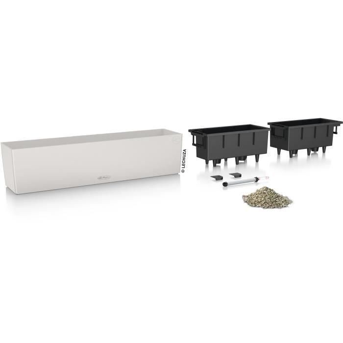 Jardinera - Balconera color 80 - Kit completo - Gris claro - 12 L - LECHUZA 1