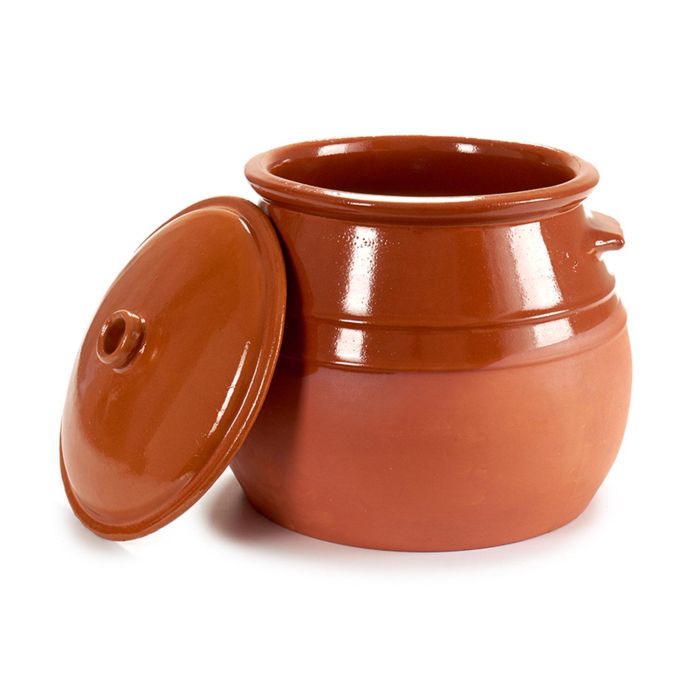 Puchero La Dehesa 8 L, barro refractario, color miel, 27x30x27 cm (2 Unidades) 2 Puchero La Dehesa 8 L, barro refractario, color miel, 27x30x27 cm (2 Unidades) 2
